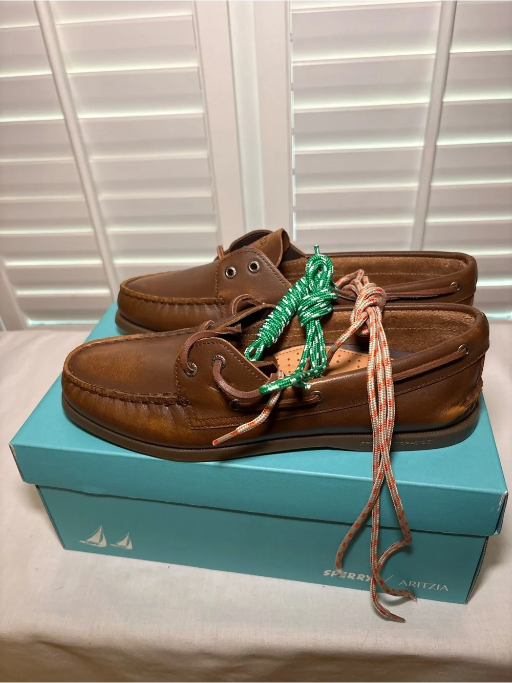 Sperry Aritzia Brown Leather Boat Shoes